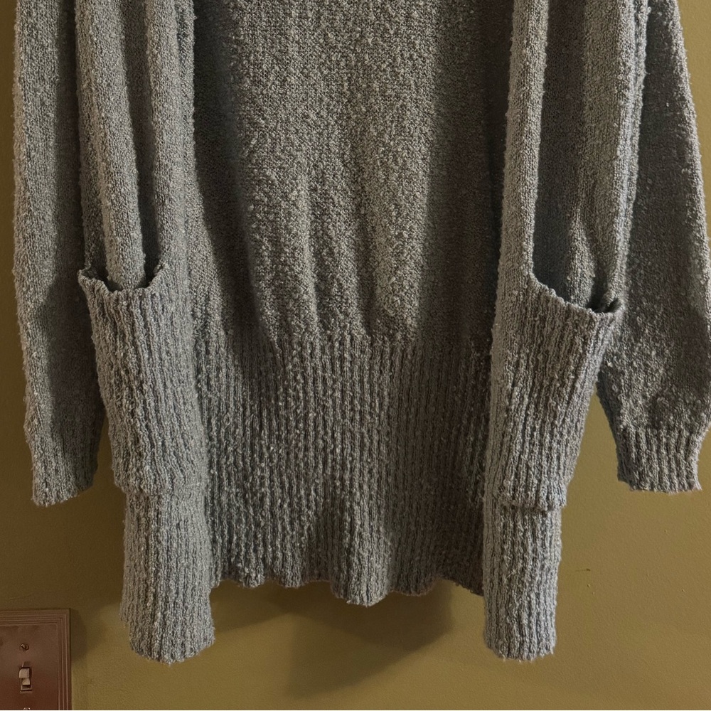 Women’s Warm & Cozy Lifestyle By Poof Open Front Knit Cardigan Sweater Medium - Picture 3 of 10